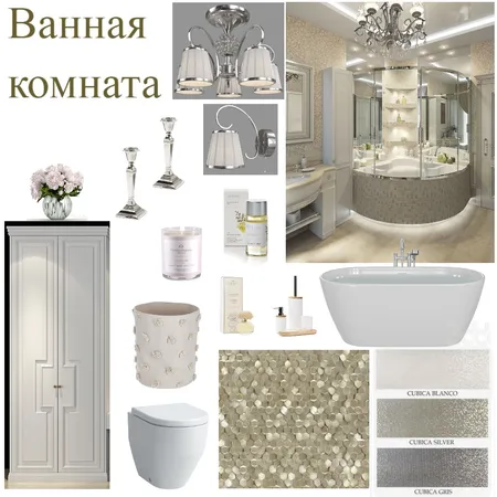 современная классическая ванна Interior Design Mood Board by CoLora on Style Sourcebook