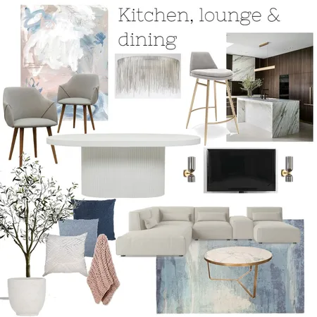 Relaxed modern lounge dining kitchen space Interior Design Mood Board by The Ginger Stylist on Style Sourcebook