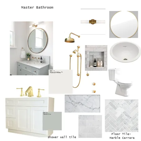 Master Bathroom Interior Design Mood Board by Creative Solutions on Style Sourcebook
