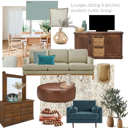 Modern Rustic Living Interior Design Mood Board by The Ginger Stylist on Style Sourcebook