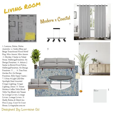 Living Room Interior Design Mood Board by Lozagil on Style Sourcebook
