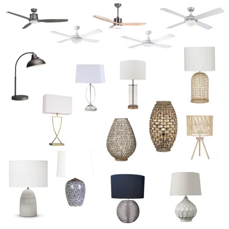 Fans & Bedside Lighting Interior Design Mood Board by Haven Interior Style on Style Sourcebook