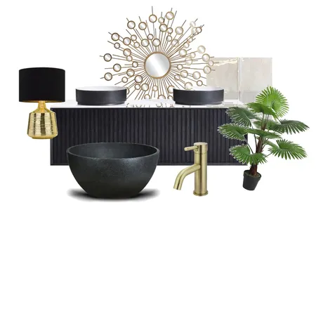 Black and Gold luxe Interior Design Mood Board by alana1810 on Style Sourcebook