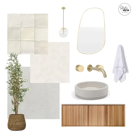 Bathroom Zellige Interior Design Mood Board by Studio Alyza on Style Sourcebook