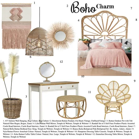 Boho Charm Interior Design Mood Board by The Inside Stylist on Style Sourcebook