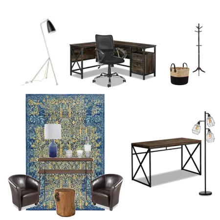 Rustic Office Interior Design Mood Board by Salbi T on Style Sourcebook