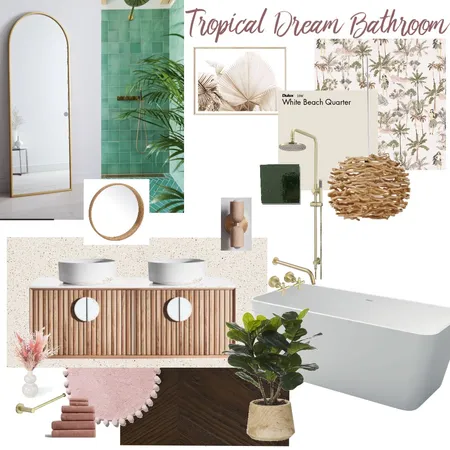 Tropical Dream Bathroom Interior Design Mood Board by AirakaH on Style Sourcebook