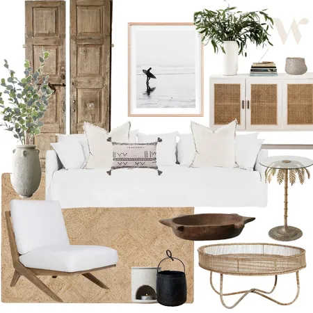 Mediterranean Bohemian Lounge Interior Design Mood Board by The Whole Room on Style Sourcebook