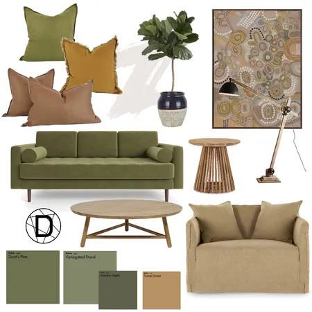 Moss, Mustard & Pink Interior Design Mood Board by Designingly Co on Style Sourcebook