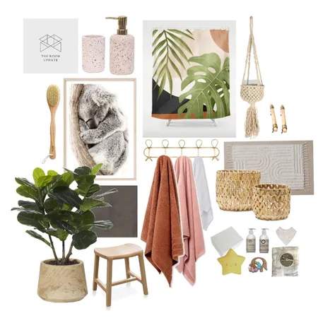 organic bathroom Interior Design Mood Board by The Room Update on Style Sourcebook
