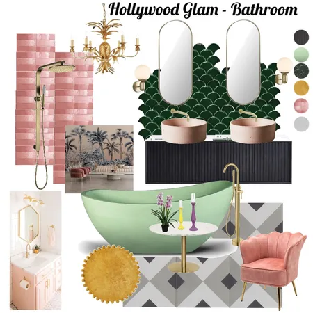 Hollywood Glam Interior Design Mood Board by sarahvickrage on Style Sourcebook