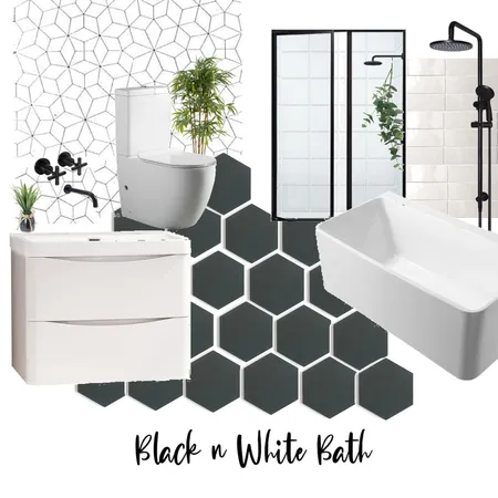 black and white bath Interior Design Mood Board by A total Mood on Style Sourcebook
