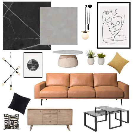 Retro Living Room Interior Design Mood Board by michaeldarnell on Style Sourcebook