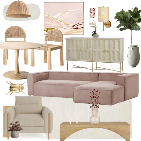 pinky mood open lounge Interior Design Mood Board by The Whole Room on Style Sourcebook