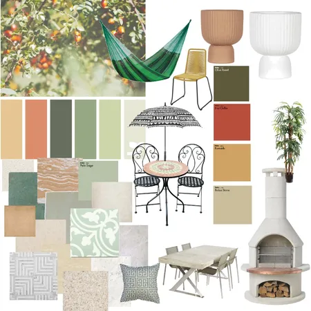 Mediterranean Garden Party Interior Design Mood Board by interiorsbyashley on Style Sourcebook