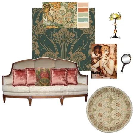Art Nouveau Interior Design Mood Board by ErinCatherine on Style Sourcebook