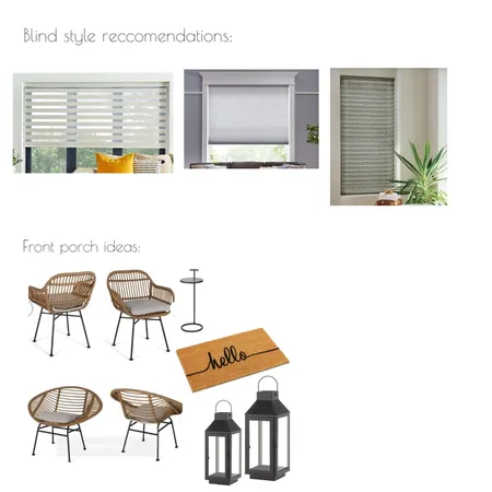 Front Porch / Blinds Interior Design Mood Board by designsbyhenvi on Style Sourcebook