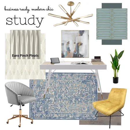 Business Ready, Modern Chic Study Interior Design Mood Board by tiffanytnniquette1224 on Style Sourcebook