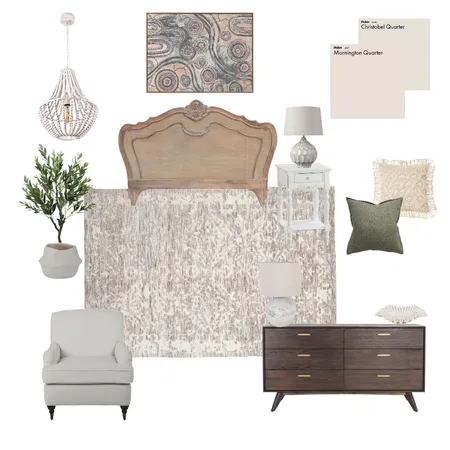 Earthy Chic Bedroom Interior Design Mood Board by Gabrielle on Style Sourcebook