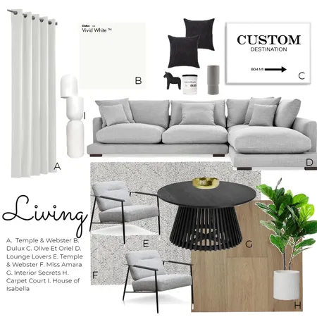 Living Room Interior Design Mood Board by MadelineK on Style Sourcebook