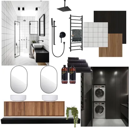 BLACK AND WHITE BATHROOM Interior Design Mood Board by gal ben moshe on Style Sourcebook