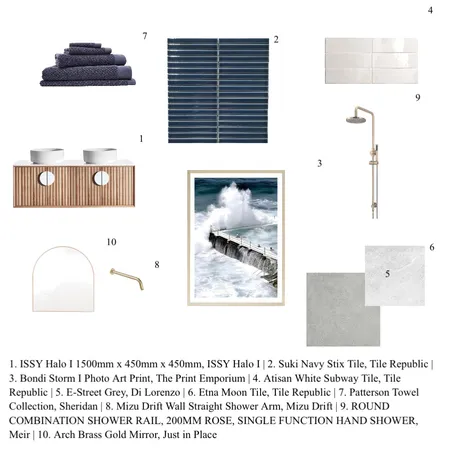 Blue Bathroom Interior Design Mood Board by Catherine Hotton on Style Sourcebook