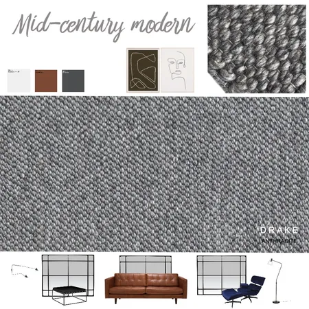 Drake Anthracite-Mid-century modern Interior Design Mood Board by Cocoon_me on Style Sourcebook