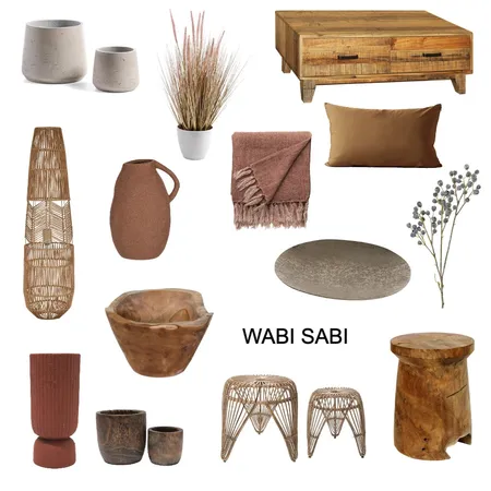 WABI SABI Mood Board Interior Design Mood Board by Leila Barille on Style Sourcebook
