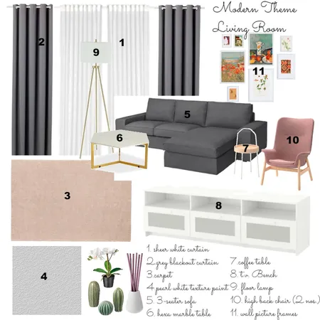 MODERN LIVING ROOM Interior Design Mood Board by kokila teotia on Style Sourcebook