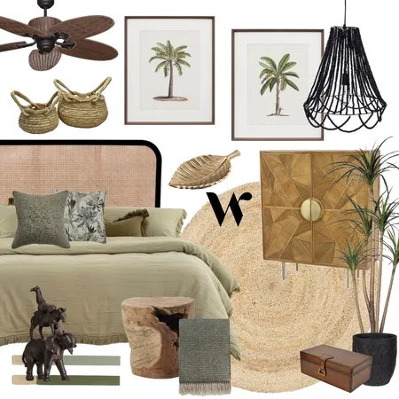 african tropical jungle modern bedroom inspo interiors help Interior Design Mood Board by The Whole Room on Style Sourcebook