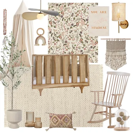 neutral nursery kids girls palette inspo Interior Design Mood Board by The Whole Room on Style Sourcebook
