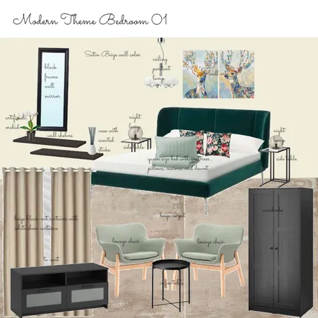 bedroom 01 Interior Design Mood Board by kokila teotia on Style Sourcebook