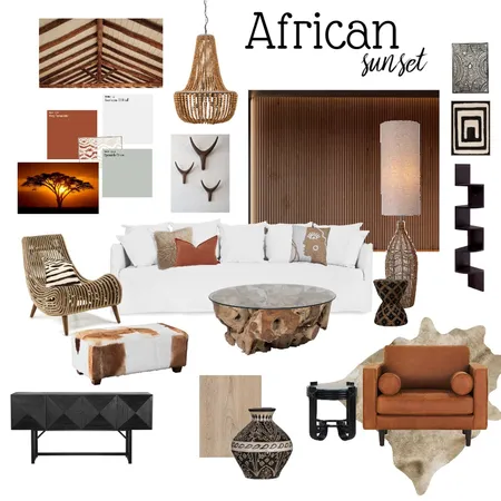 African Sunset Interior Design Mood Board by lisamaria.lamprecht on Style Sourcebook