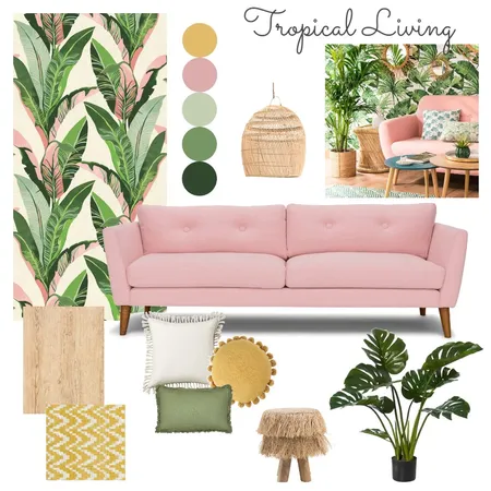 Tropical Boho Living Room Interior Design Mood Board by madonnafeb on Style Sourcebook