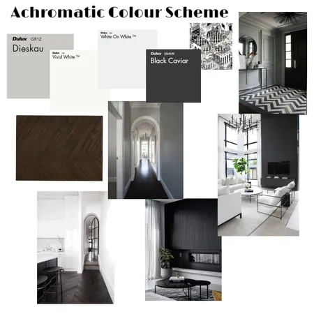 Achromatic Colour Scheme Module 6 Interior Design Mood Board by leannedowling on Style Sourcebook