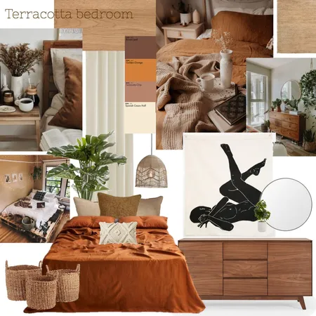 Terracotta Bedroom Interior Design Mood Board by alexoflah on Style Sourcebook