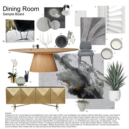 Dining Room Interior Design Mood Board by Helen Sheppard on Style Sourcebook