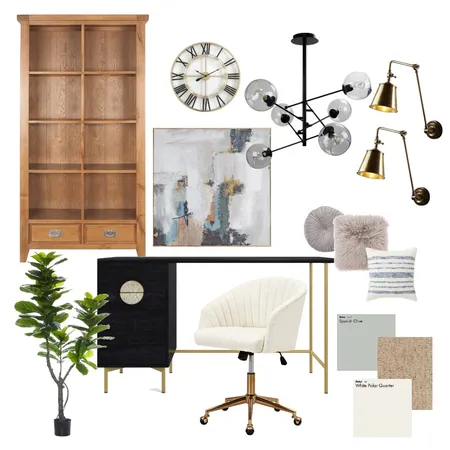 Study Room Interior Design Mood Board by styledbyaprilbb on Style Sourcebook