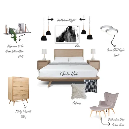 Scandinavian Bedroom Interior Design Mood Board by Flashie on Style Sourcebook