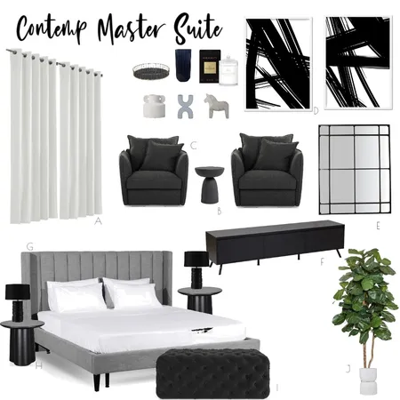 Contemp Master Suite Interior Design Mood Board by MadelineK on Style Sourcebook