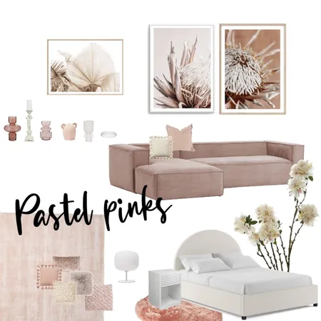 Estella's bedroom Soft Pastels Style Interior Design Mood Board by LauraSossyP on Style Sourcebook