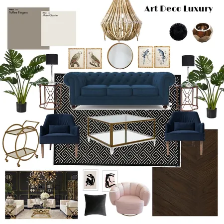 Art deco living area Interior Design Mood Board by beccadouglas on Style Sourcebook