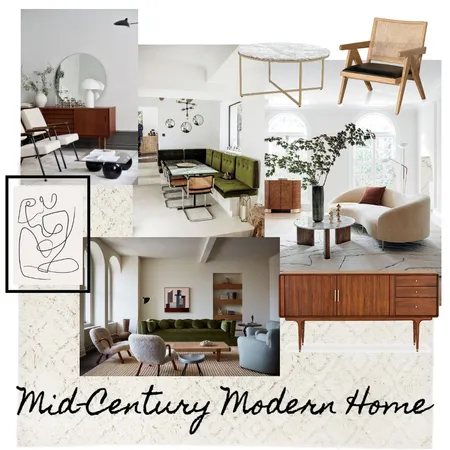 Mid-Century Modern Interior Design Mood Board by rebeccalu on Style Sourcebook