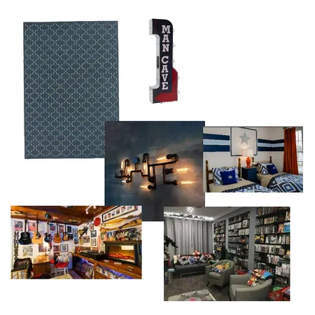 Mancave Interior Design Mood Board by Gintommo on Style Sourcebook