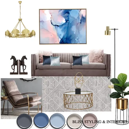 BLUEY LUX LIVING Interior Design Mood Board by Bliss Styling & Interiors on Style Sourcebook