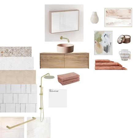 peach bathroom Interior Design Mood Board by Steph Nereece on Style Sourcebook