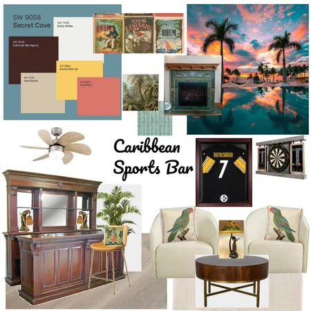 Caribbean Sports Bar Interior Design Mood Board by catpar33 on Style Sourcebook