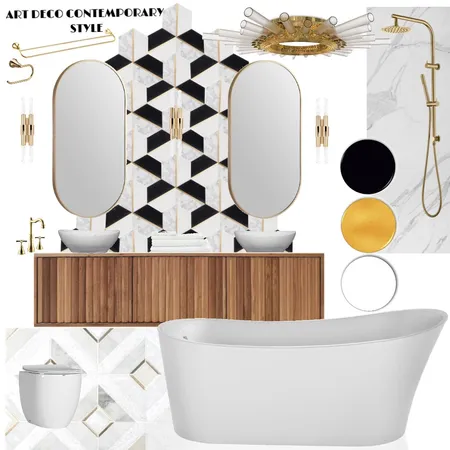 Bathroom - Art Deco Interior Design Mood Board by JulianaDias on Style Sourcebook