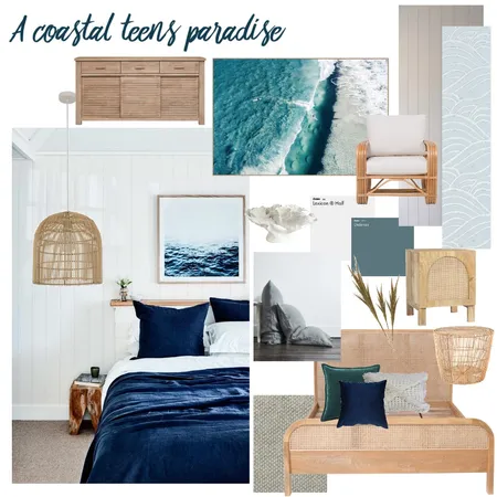 Coastal teens bedroom Interior Design Mood Board by hales29 on Style Sourcebook
