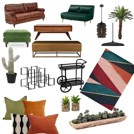 mid century modern living room Interior Design Mood Board by Jooo on Style Sourcebook